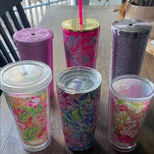 EUC Lilly Pulitzer/ sparkle cups